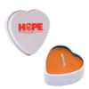 Heart Tin Candle - Orange