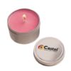 4 Oz. Candle In Round Tin - Pink