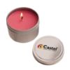 4 Oz. Candle In Round Tin - Red