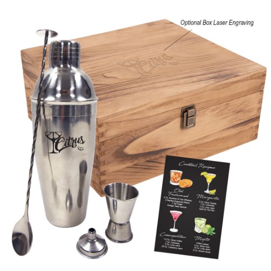 25 Oz. Stainless Steel Cocktail Gift Set