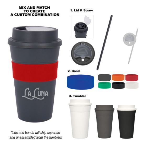 16 Oz. Travel Tumbler With Straw