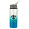 25 Oz. Aluminum Ozona Tumbler - Silver with Teal