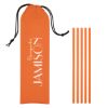 5-Pack On The Go Straws with Pouch - Orange