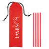 5-Pack On The Go Straws with Pouch - Red