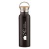 21 Oz. Tipton Stainless Steel Bottle with Bamboo Lid - Black