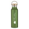 21 Oz. Tipton Stainless Steel Bottle with Bamboo Lid - Green