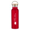 21 Oz. Tipton Stainless Steel Bottle with Bamboo Lid - Red