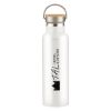 21 Oz. Tipton Stainless Steel Bottle with Bamboo Lid - White