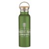 21 Oz. Full Laser Tipton Stainless Steel Bottle with Bamboo Lid - Green