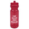 28 Oz. Poly-clear Fitness Bottle - Translucent Red