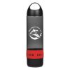 16 Oz. Tritan Rumble Bottle with Speaker - Charcoal with Red