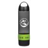 16 Oz. Tritan Rumble Bottle with Speaker - Charcoal with Lime Green