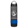 16 Oz. Tritan Rumble Bottle with Speaker - Charcoal with Blue