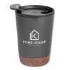 10 Oz. Stainless Steel Zoe Tumbler with Cork Base - Gray