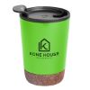 10 Oz. Stainless Steel Zoe Tumbler with Cork Base - Lime Green