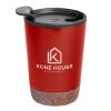 10 Oz. Stainless Steel Zoe Tumbler with Cork Base - Red