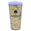 17 Oz. Glamour Glitter Tumbler - Clear with Gold Glitter