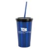 16 Oz. Stainless Steel Double Wall Tumbler - Metallic Blue