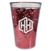 15 Oz. Shimmer Glitter Tumbler - Clear with Red Glitter