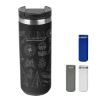 18 Oz. Full Laser Sienna Stainless Steel Bottle