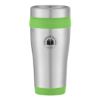 15 Oz. Aspen Stainless Steel Tumbler - Silver with Green