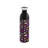 24 Oz. Full Color Stainless Steel Newcastle Bottle - Black