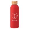 17 Oz. Blair Stainless Steel Bottle With Bamboo Lid - Red