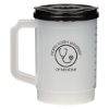 20 Oz. Medical Tumbler With Measurements - Frosted White with Black Lid