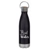 16 Oz. Swiggy Stainless Steel Bottle with Bamboo Lid - Black