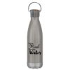 16 Oz. Swiggy Stainless Steel Bottle with Bamboo Lid - Silver