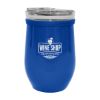 8 Oz. Glass and Stainless Steel Wine Tumbler - Blue