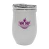 8 Oz. Glass and Stainless Steel Wine Tumbler - White