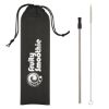 Stainless Steel Straw Kit - Silver Straw with Black