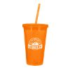 16 Oz. Newport Acrylic Tumbler - Translucent Orange