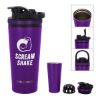 26 Oz. Stainless Steel Ice Shaker Promo Bottle - Purple