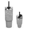 40 Oz. Full Laser Naomi Intrepid Stainless Steel Tumbler - Gray