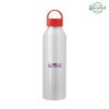 22 Oz. Darcy Aluminum Bottle - Silver with Red