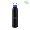 22 Oz. Darcy Aluminum Bottle - Matte Black with Blue