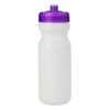 24 Oz. Water Bottle - White with Purple Lid