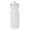 24 Oz. Water Bottle - White with Clear Lid