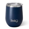 12 Oz. Swig Life Stainless Steel Stemless Wine Tumbler - Navy