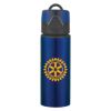 25 Oz. Aluminum Sports Bottle With Flip-top Lid - Metallic Blue