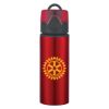 25 Oz. Aluminum Sports Bottle With Flip-top Lid - Metallic Red