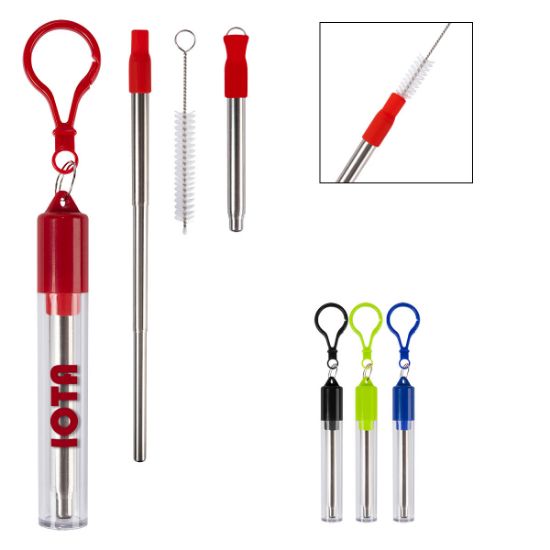 Collapsible Stainless Steel Straw Kit