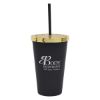 16 Oz. Moonlit Cove Tumbler - Black with Metallic Gold Lid