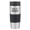 18 Oz. Gripper Stainless Steel Tumbler - Silver with Black Accents