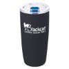 19 Oz. Everest Noir Tumbler - Black with Blue Lid Slider