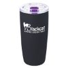 19 Oz. Everest Noir Tumbler - Black with Purple Lid Slider