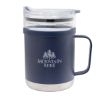 15 Oz. Glass And Stainless Steel Mug - Navy