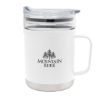 15 Oz. Glass And Stainless Steel Mug - White